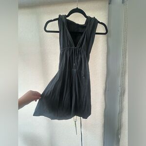 Darker Wavs Hooded Mini Dress